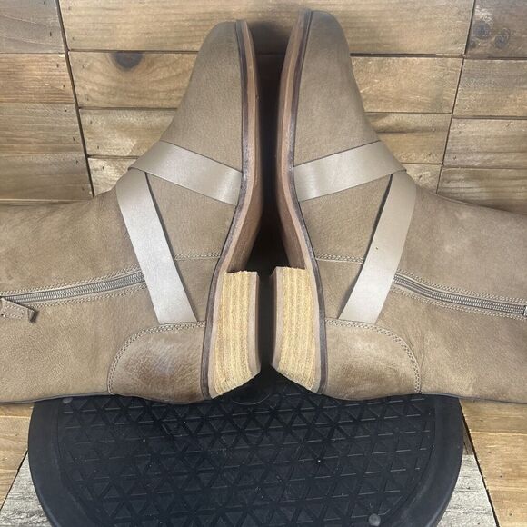 Softwalk Rayne Boots Womens Sz 9 Brown Leather Casual Mid Buckle Bootie Sherpa - Picture 8 of 10